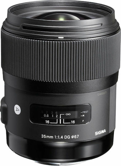 Sigma Full Frame Φωτογραφικός Φακός 35mm f/1.4 DG HSM Art Wide Angle για Nikon F Mount Μαύρος