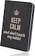 Keep Calm Klappdeckel Synthetisches Leder Schwarz (Universal 9-10,1 Zoll) KEEPUTC10