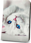 Cute Kitty Flip Cover Δερματίνης Πολύχρωμο (Universal 7-8")
