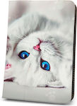 Cute Kitty Klappdeckel Synthetisches Leder Mehrfarbig (Universell 7-8 Zoll) CUTC8