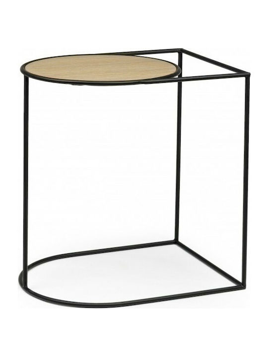 Rectangular Side Table Everitt Black L45xW35xH50cm