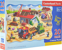 Puzzle pentru Copii House in Construction pentru 4++ Ani 20buc Castorland