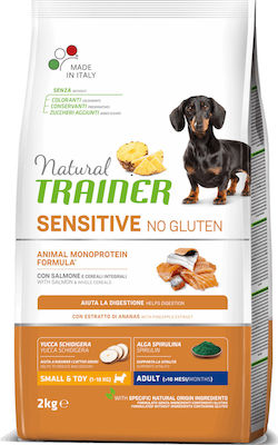 Natural Trainer Sensitive Adult Mini 2kg Hrană Uscată fără Gluten pentru Câini Adulți de Rase Mici cu Somon