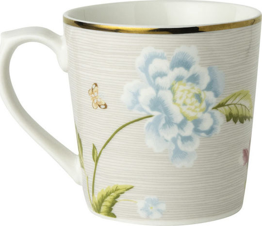 Laura Ashley Cobble Pinstripe mug Mug Ceramic Beige 320ml