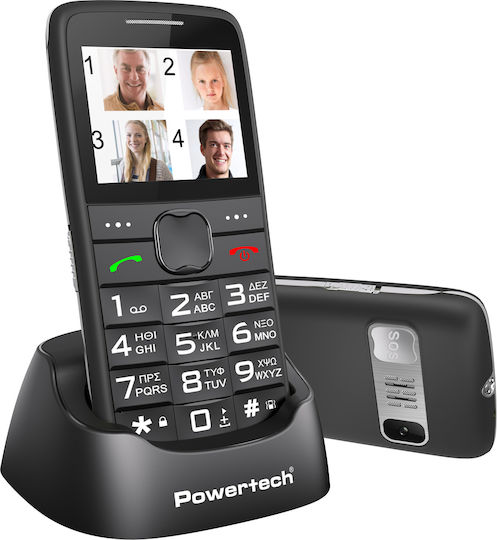 Powertech Sentry Eco PTM-18 Dual SIM Telefon Mobil cu Butoane Mari Negru