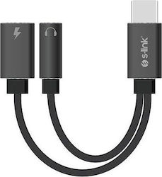 S-Link SL-TA45M USB-C Мъжки към 3.5mm / USB-C Женски S-Link SL-TA45M USB-C Мъжки към 3.5mm / USB-C Женски