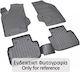 Novline Set of Front and Rear Mats 4pcs Tray Type for Mitsubishi Asx Gray