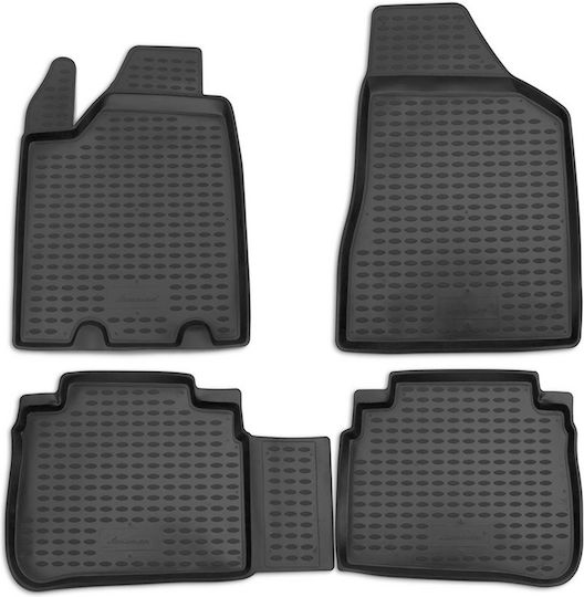 Novline Set of Front and Rear Mats 4pcs Tray Type for Nissan Murano 2003-2007 Gray