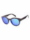 Italia Independent Men's Sunglasses with Brown Plastic Frame and Blue Mirror Lens 0909T3D.ZGZ.022