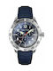 Nautica NCC01 Watch Battery with Blue Leather Strap