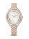 Swarovski Crystalline Aura Watch with Pink Gold Metal Bracelet