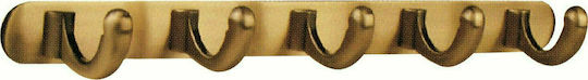 Gloria Νο7 Wall-Mounted Bathroom Hook with 5 Positions Bronze 18-0821
