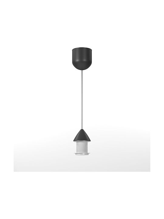 Med Light Pendant Light Suspension for Socket E27 Black