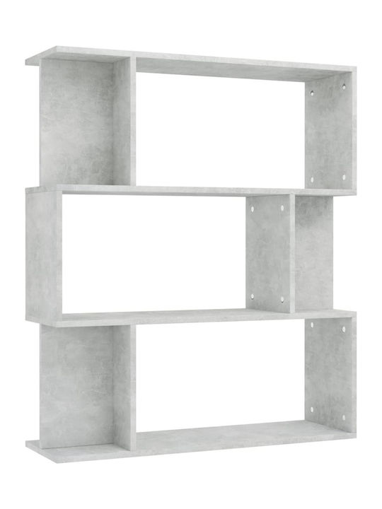 Bookcase Gray 80x24x96cm