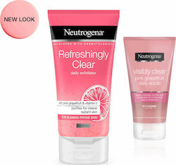 Neutrogena Refreshingly Clear Daily Exfoliator with Pink Grapefruit & Vitamin C for Blemish-prone Skin Oil-Free 150ml