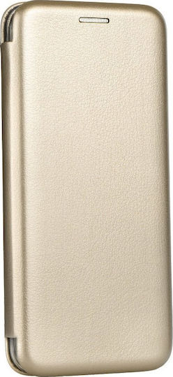 Forcell Oval Stand Book Synthetic Leather Gold (Huawei Y6 2018)