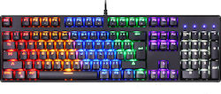 Motospeed CK107 Tastatură Mecanică de Gaming cu Outemu Albastru întrerupătoare și iluminare RGB Gri