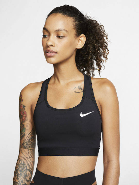 Swoosh Damen Sport-BH Schwarz