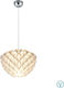 Trio Lighting Tilia Pendant Light White with Socket E27 40cm