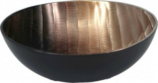 Dekorative Schüssel Metall Schwarz 32x32x10cm 1Stück
