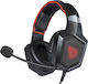 Savio Forge Über Ohr Gaming-Headset mit Verbindung 3,5mm / USB Schwarz