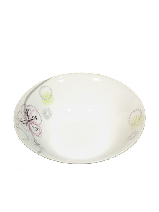 Max Home Σαλατιέρα από Πορσελάνη Λευκή 23x23cm
