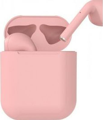 i13S Earbud Bluetooth Handsfree Earphones with Sweat Resistance and Charging Case Pink