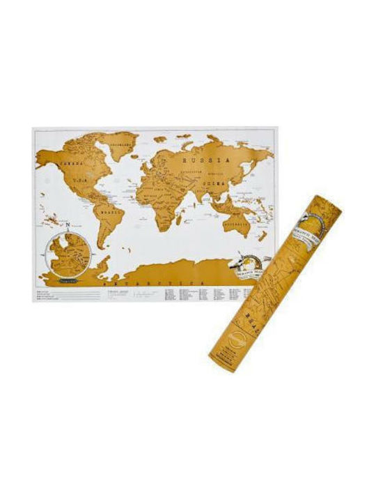 Luckies Travel Edition Mini Office Decorative Scratch Map 42x29x29cm