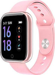 T80 Smartwatch με Παλμογράφο (Ροζ)