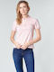 Lacoste Γυναικεία Polo Μπλούζα Κοντομάνικη Ροζ