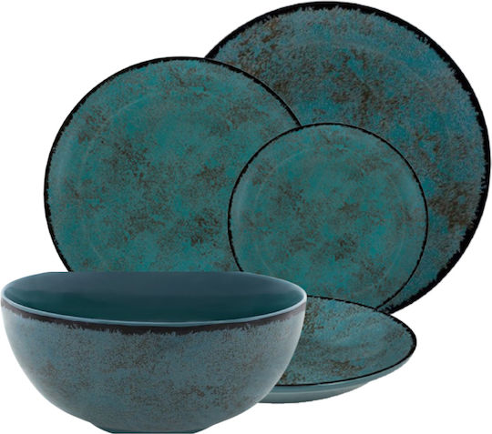 Oriana Ferelli Teal Porcelain Dinnerware Set 20pcs