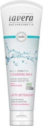 Lavera Basis Sensitiv Cleansing Milk Organic Aloe Vera & Shea Butter Dry-sensitive Skin Емулсия Почистване на Лице 125мл