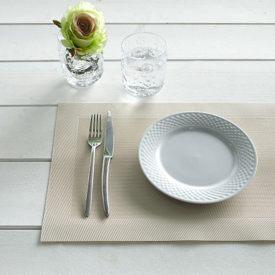 Gofis Home Platzset Wrap Ecru 30x45cm Platzdeckchen Stoff Beige 45x30cm 1Stück