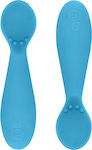 Ezpz Baby Set with Spoons Tiny made of Silicone Blue 2pcs