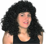 Carnival Wig Curly Περούκα Αποκριάτικη Περμανάντ Black