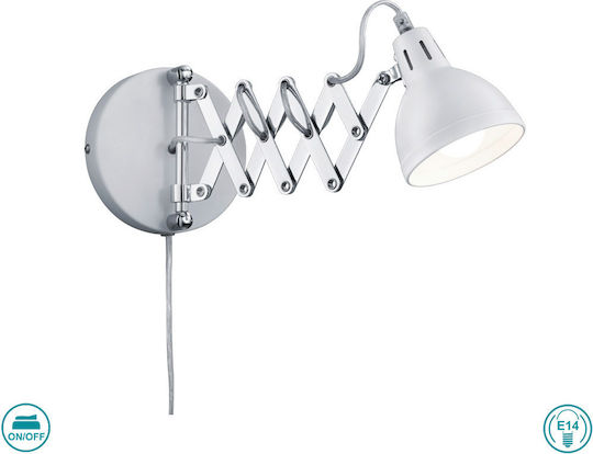 Trio Lighting Scizzor Единично Спот с Цокъл E14 в Бял Цвят