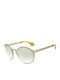 Mila ZB Women's Sunglasses with Rose Gold Frame and Silver Gradient Mirror Lens