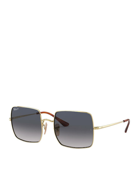 Ray Ban Square Women's Sunglasses with Gold Met...
