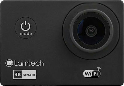 Lamtech LAM021165 Action Camera 4K Ultra HD Υποβρύχια (με Θήκη) με WiFi Μαύρη με Οθόνη 2"