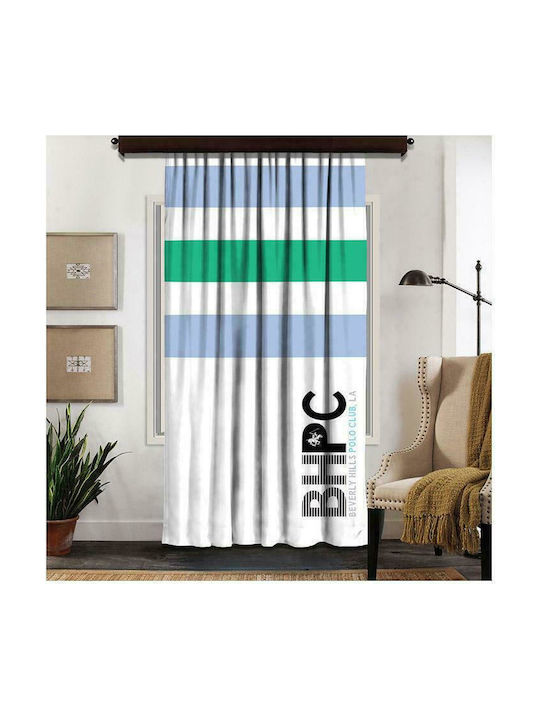 Beverly Hills Polo Club Κουρτίνα με Τρουκς Λευκό 140x260εκ.