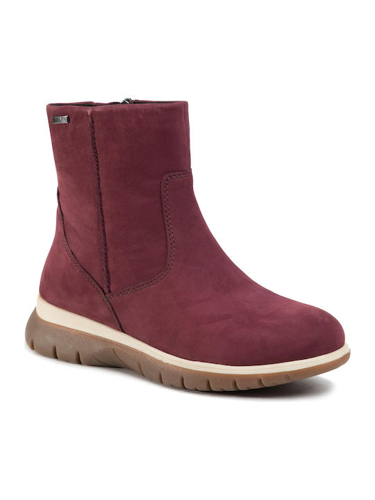 Leder Stiefeletten Damen Schwarz