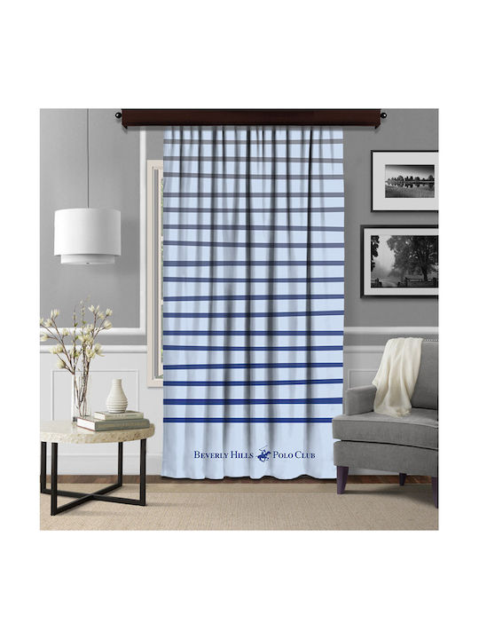 Beverly Hills Polo Club Curtain With White Grommets 140x260cm
