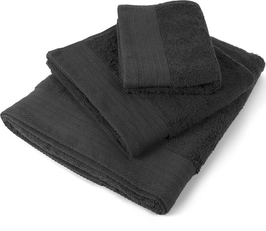 Dimcol Face Towel 500 Gr 50x100cm Black Weight 500gsm