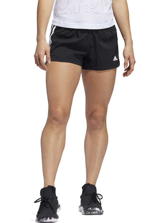 Adidas Pacer 3-Stripes Woven Αθλητικό Γυναικείο Σορτς Μαύρο
