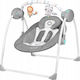 Lionelo Electric Baby Relax Swing Ruben with Music Grey & Turquoise for Child up to 12kg