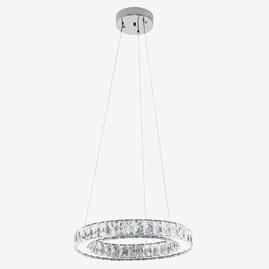 Horoz Electric Eternity-30 Hängelampe Silber mit Kristallen 40cm.