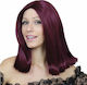 Carnival Wig Straight Λάουρα Δαμασκηνή Red