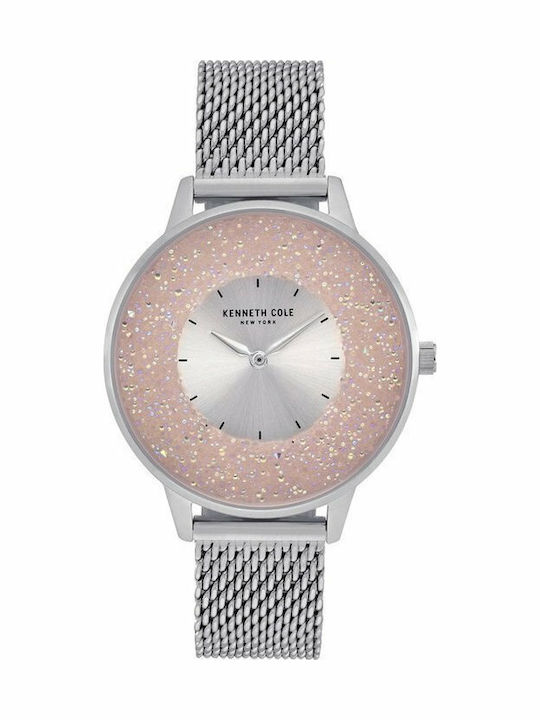 Kenneth Cole Ladies Crystals Women's Watch with Silver Metal Bracelet