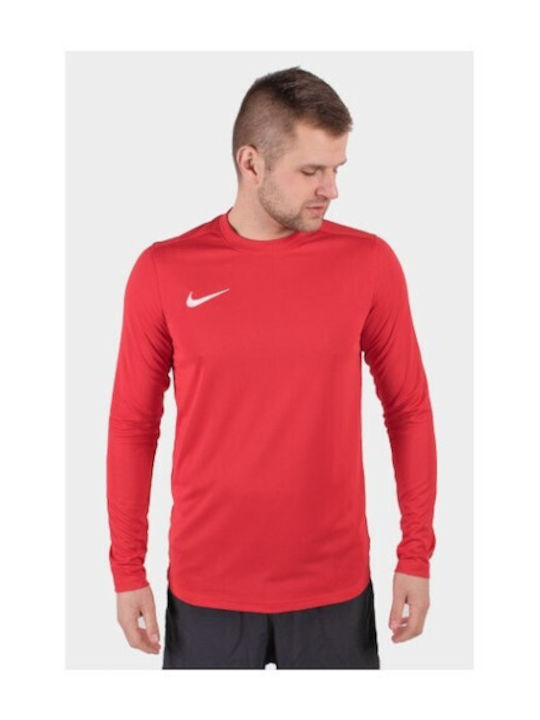 Nike Park VII Ανδρική Μπλούζα Dri-Fit Μακρυμάνικη Κόκκινη