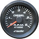 Simoni Racing Car RPM Counter Analog Instrument Diesel 0-6000rpm